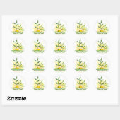 Zukünftige Bäume Runder Aufkleber (Blatt)