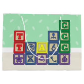 Zukünftige Biologe's Blocks Gift Bag Große Geschenktüte (Rückseite)