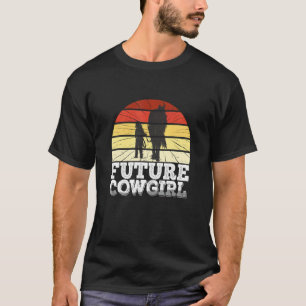 Zukünftige Cowgirl Western Cowgirl Halfter Pferd P T-Shirt