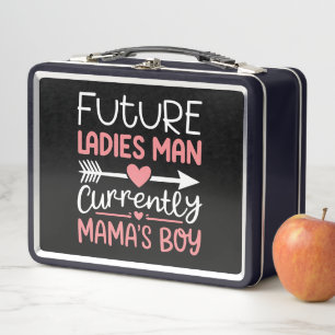 Zukünftige Damen aktuell Mama's Boy Valentinstag Metall Brotdose