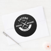 Zukünftige Dieselmechaniker-Rollenkohle Runder Aufkleber (Umschlag)