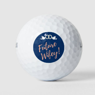 Zukünftige Ehefrau Liebesvögel in tiefem Blau  Golfball
