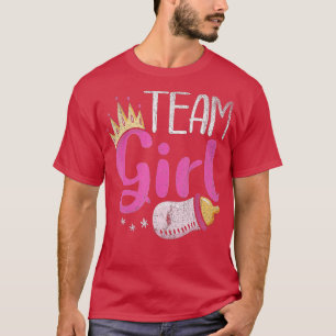 Zukünftige Eltern Team Mädchen Baby Ankündigung Ge T-Shirt