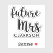 Zukünftige Frau Aufkleber (Blatt)