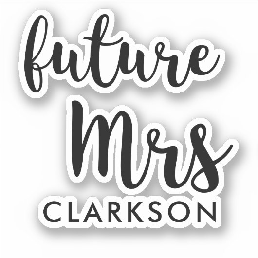Zukünftige Frau Aufkleber (Vorderseite)
