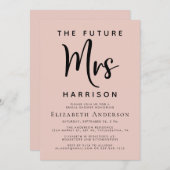 Zukünftige Frau Blush Pink Brautparty Einladung (Vorne/Hinten)