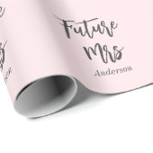 Zukünftige Frau Blush Pink Brautparty Geschenkpapier (Rolleneckpunkt)