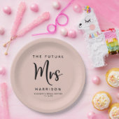 Zukünftige Frau Blush Pink Brautparty Pappteller (Party)