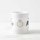 Zukünftige Frau Blush Pink White Gold Diamond Scri Kaffeetasse (Mittel)