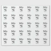 Zukünftige Frau Brautparty Schwarz-weiß Geschenkpapier (Flach)