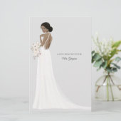 Zukünftige Frau Bride danke Ihnen Stationery Briefpapier (Stehend Vorderseite)