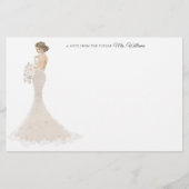 Zukünftige Frau Bride danke Ihnen Stationery Briefpapier (Vorderseite)