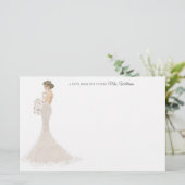 Zukünftige Frau Bride danke Ihnen Stationery Briefpapier (Stehend Vorderseite)