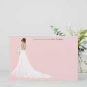 Zukünftige Frau Bride danke Ihnen Stationery Briefpapier (Stehend Vorderseite)