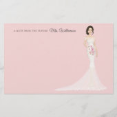 Zukünftige Frau Bride danke Ihnen Stationery Briefpapier (Vorderseite)