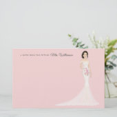 Zukünftige Frau Bride danke Ihnen Stationery Briefpapier (Stehend Vorderseite)
