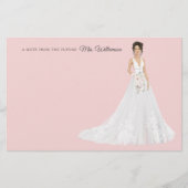 Zukünftige Frau Bride danke Ihnen Stationery Briefpapier (Vorderseite)