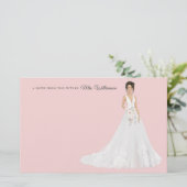 Zukünftige Frau Bride danke Ihnen Stationery Briefpapier (Stehend Vorderseite)