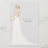 Zukünftige Frau Bride danke Ihnen Stationery Briefpapier (Vorderseite)