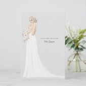 Zukünftige Frau Bride danke Ihnen Stationery Briefpapier (Stehend Vorderseite)