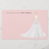 Zukünftige Frau Bride danke Ihnen Stationery Briefpapier (Vorderseite)