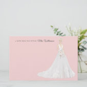Zukünftige Frau Bride danke Ihnen Stationery Briefpapier (Stehend Vorderseite)
