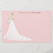 Zukünftige Frau Bride danke Ihnen Stationery Briefpapier (Vorderseite)