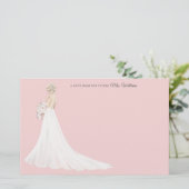 Zukünftige Frau Bride danke Ihnen Stationery Briefpapier (Stehend Vorderseite)
