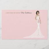 Zukünftige Frau Bride danke Ihnen Stationery Briefpapier (Vorderseite)
