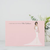 Zukünftige Frau Bride danke Ihnen Stationery Briefpapier (Stehend Vorderseite)