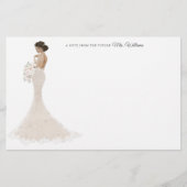 Zukünftige Frau Bride danke Ihnen Stationery Briefpapier (Vorderseite)