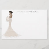 Zukünftige Frau Bride danke Ihnen Stationery Briefpapier (Vorderseite)