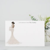 Zukünftige Frau Bride danke Ihnen Stationery Briefpapier (Stehend Vorderseite)