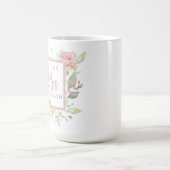 Zukünftige Frau Custom Blush Pink Watercolor Rose Kaffeetasse (Mittel)