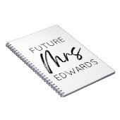 Zukünftige Frau Custom Nachname Bride zu Fiancé Notizblock (Rechte Seite)