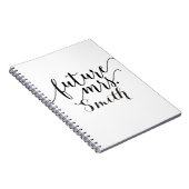 Zukünftige Frau Custom Wedding Planning Notebook Notizblock (Rechte Seite)