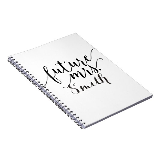 Zukünftige Frau Custom Wedding Planning Notebook Notizblock (Rechte Seite)