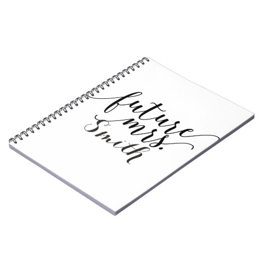 Zukünftige Frau Custom Wedding Planning Notebook Notizblock (Linke Seite)