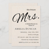 Zukünftige Frau Einladung (Vorne/Hinten)