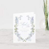 Zukünftige Frau Elegant Blue Floral Dankeschön Kar