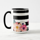 Zukünftige Frau Floral Striped Mug Tasse (Links)