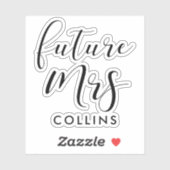 Zukünftige Frau Future Bride Aufkleber (Blatt)