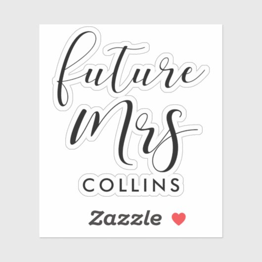 Zukünftige Frau Future Bride Aufkleber (Blatt)