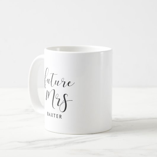 Zukünftige Frau Future Bride Kaffeetasse (Vorderseite Links)