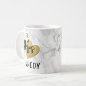 Zukünftige Frau Gold Heart und Marmor Kaffeetasse (Vorderseite Links)