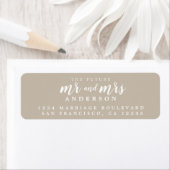 Zukünftige Frau Gray Wedding Return Label (Insitu)
