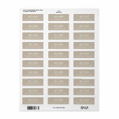 Zukünftige Frau Gray Wedding Return Label (Vorne)