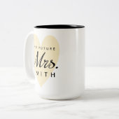 Zukünftige Frau Heart Zweifarbige Tasse (Vorderseite Links)