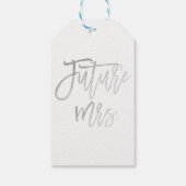 Zukünftige Frau Imitats Silver Foil Moderne Skript Geschenkanhänger (Rückseite)