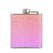 Zukünftige Frau Lila Bachelorette Sparkle Glitzer Flachmann (Rückseite)